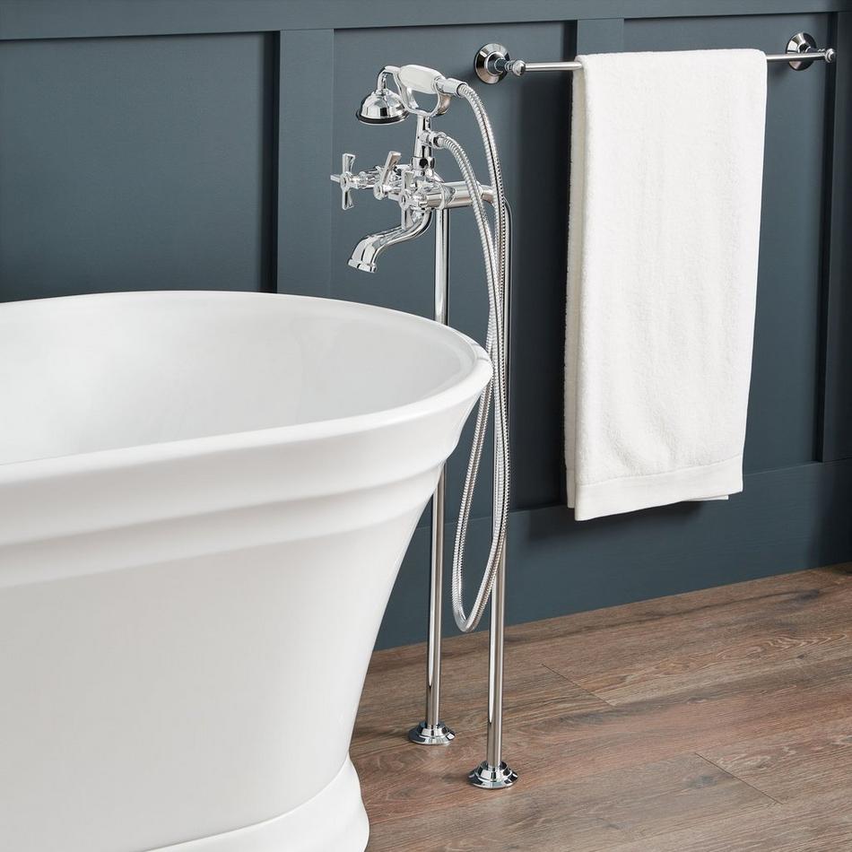 Marceau Freestanding Tub Faucet with Hand Shower - Cross Handle, , large image number 2