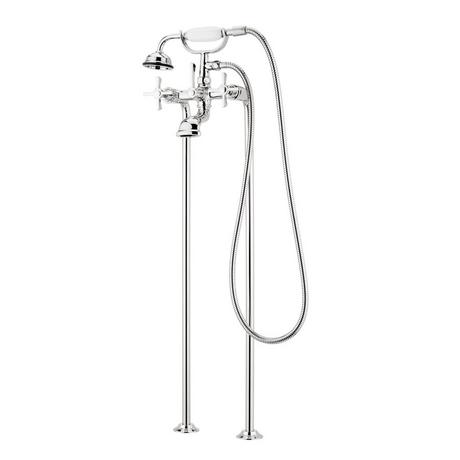 Marceau Freestanding Tub Faucet with Hand Shower - Cross Handle