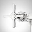 Marceau Freestanding Tub Faucet with Hand Shower - Cross Handles - Chrome, , large image number 4