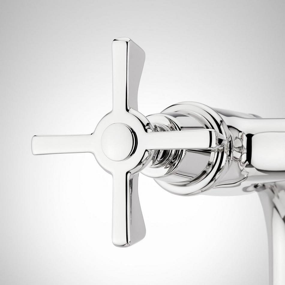 Marceau Freestanding Tub Faucet with Hand Shower - Cross Handles - Chrome, , large image number 4