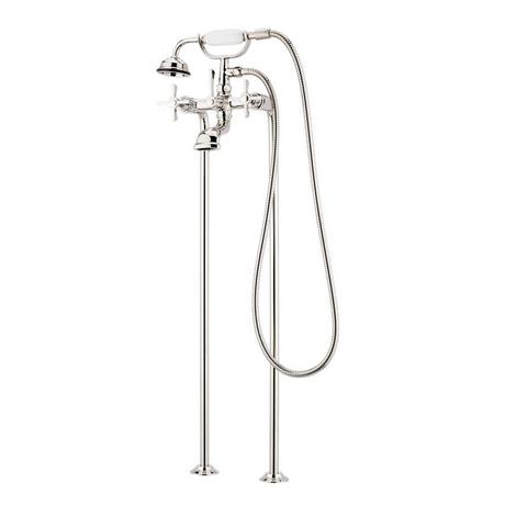 Marceau Freestanding Tub Faucet with Hand Shower - Cross Handle