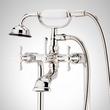Marceau Freestanding Tub Faucet with Hand Shower - Cross Handles - Polished Nickel, , large image number 2