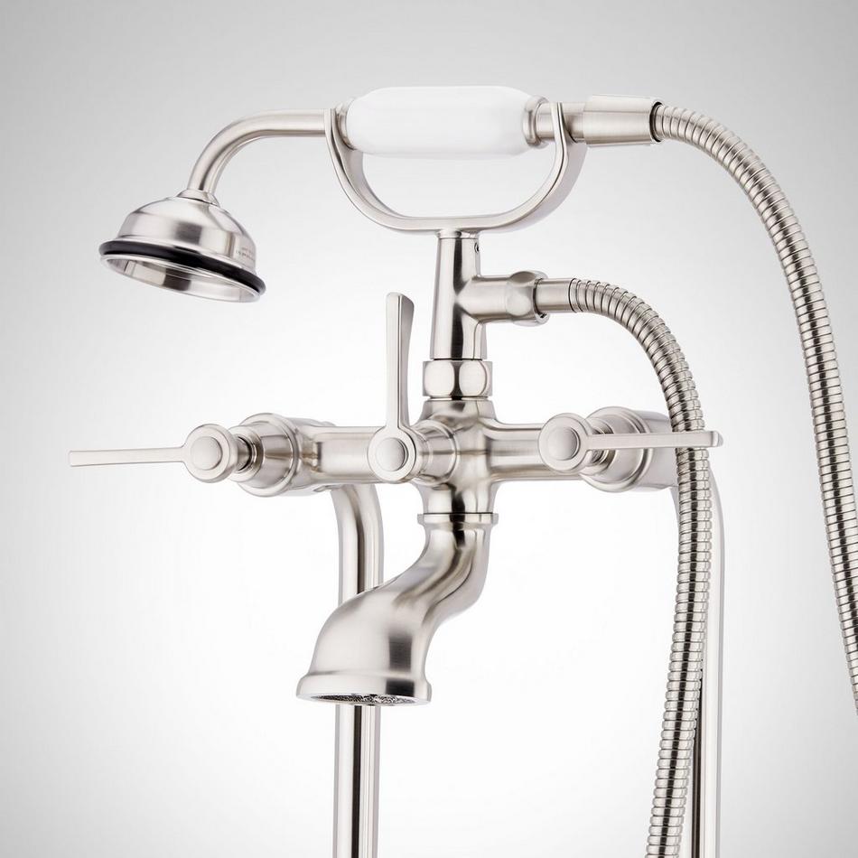 Marceau Freestanding Tub Faucet with Hand Shower - Lever Handles - Brushed Nickel, , large image number 2