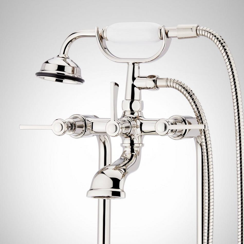 Marceau Freestanding Tub Faucet with Hand Shower - Lever Handles - Polished Nickel, , large image number 2