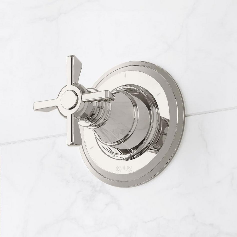 Marceau In-Wall Shower Diverter and 3/4" Rough-In Valve - Cross Handle - Polished Nickel, , large image number 0