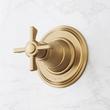 Marceau In-Wall Shower Volume Control and 3/4" Rough-In Valve - Cross Handle - Aged Brass, , large image number 0