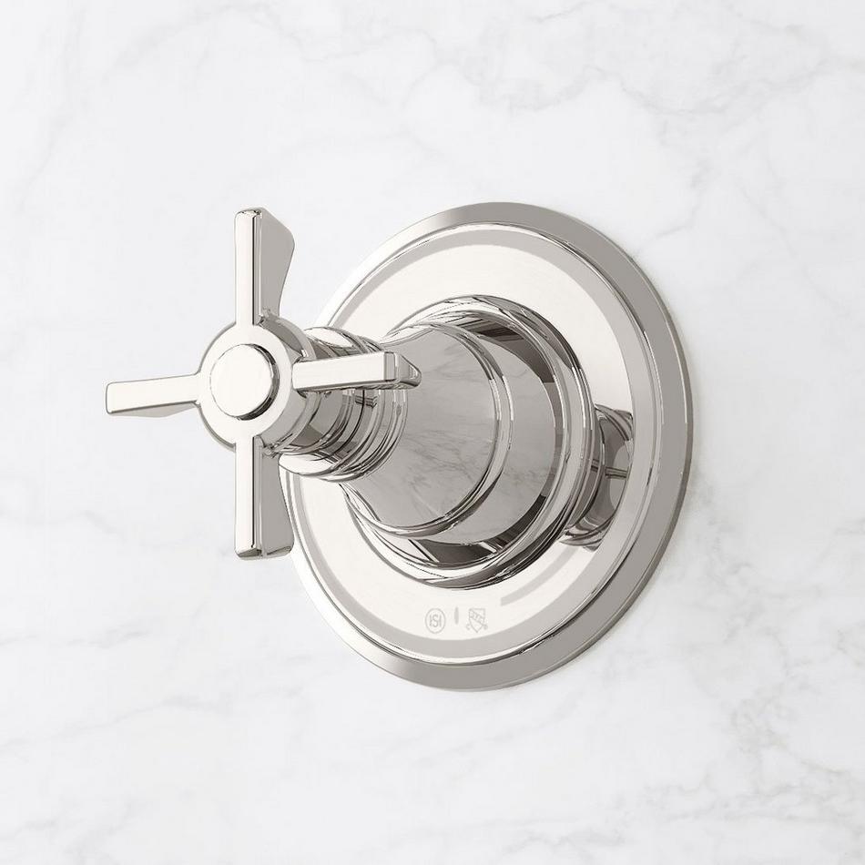 Marceau In-Wall Shower Volume Control and 3/4" Rough-In Valve - Cross Handle - Polished Nickel, , large image number 0