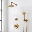 Marceau Pressure Balance Shower System With Hand Shower - Cross Handles, , large image number 0