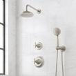 Marceau Pressure Balance Shower System With Hand Shower - Cross Handles - Brushed Nickel, , large image number 0