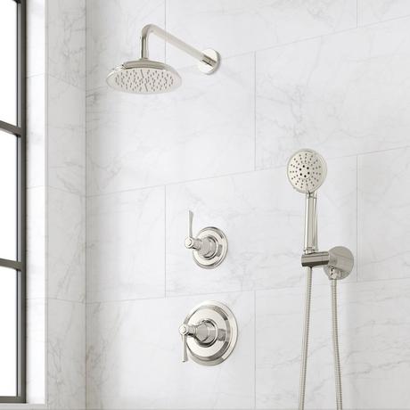 Marceau Pressure Balance Shower System With Hand Shower - Lever Handles