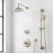 Marceau Pressure Balance Shower System With Slide Bar and Hand Shower - Cross - Brushed Nickel, , large image number 0