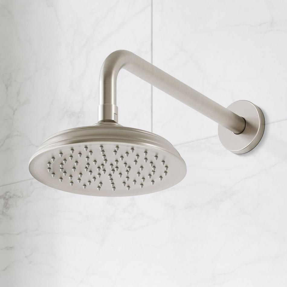 Marceau Pressure Balance Shower System With Slide Bar and Hand Shower - Cross - Brushed Nickel, , large image number 1