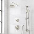 Marceau Pressure Balance Shower System With Slide Bar and Hand Shower - Cross Handles, , large image number 3