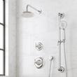 Marceau Pressure Balance Shower System With Slide Bar and Hand Shower - Cross Handles, , large image number 2