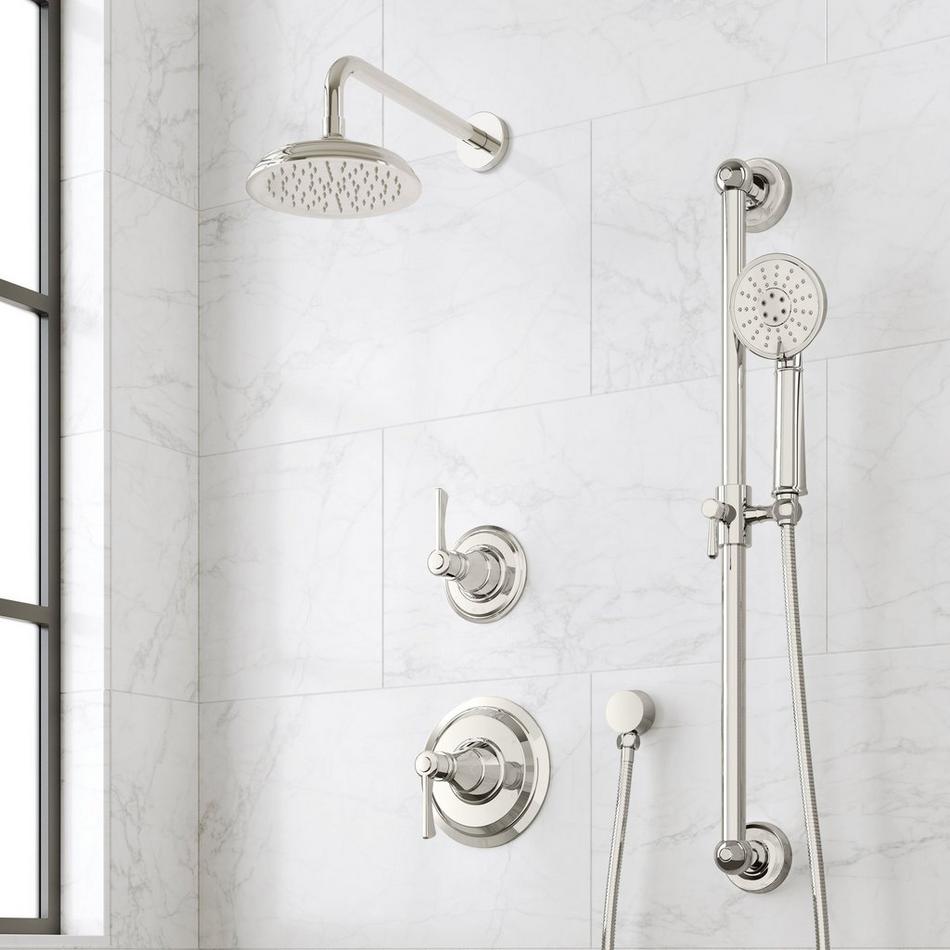 Marceau Pressure Balance Shower System With Slide Bar and Hand Shower - Lever Handles, , large image number 3
