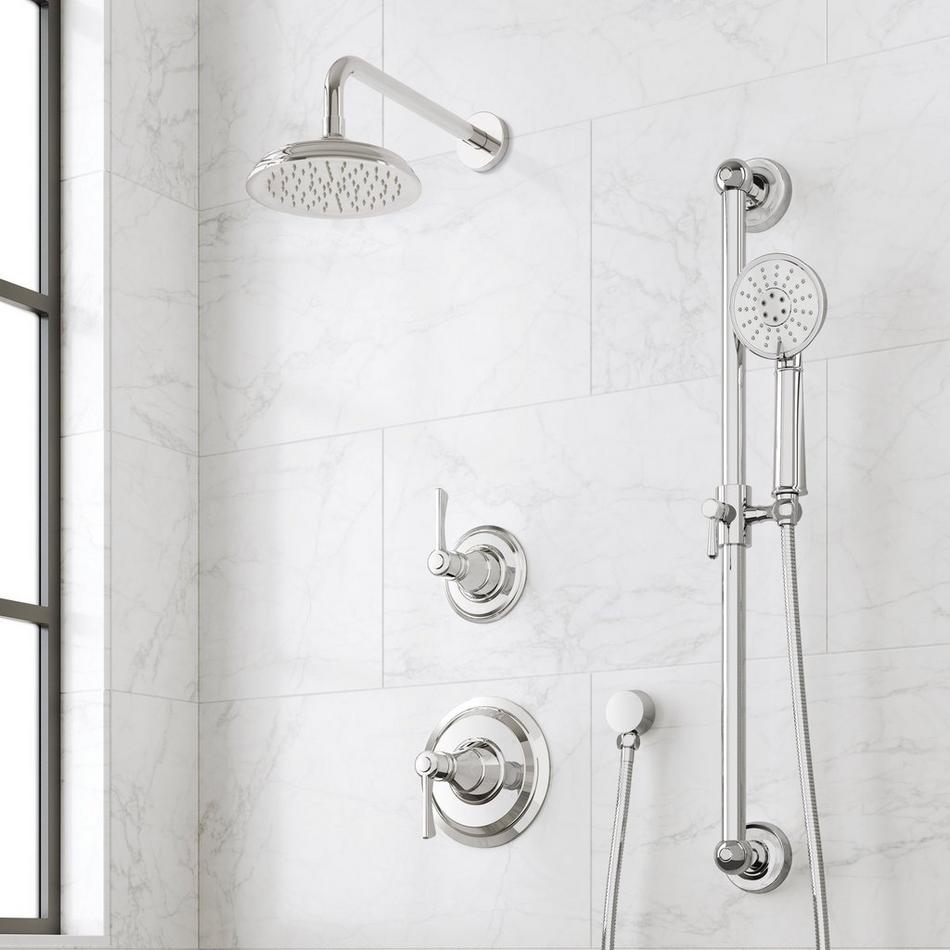 Marceau Pressure Balance Shower System With Slide Bar and Hand Shower - Lever Handles, , large image number 2