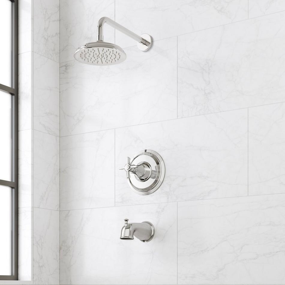 Marceau Pressure Balance Tub and Shower System - Cross Handle, , large image number 2