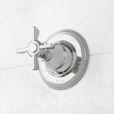 Marceau Thermostatic Shower System With 3 Body Sprays and Hand Shower - Cross Handles