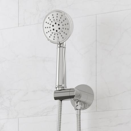Marceau Thermostatic Shower System With 3 Body Sprays and Hand Shower - Cross Handles