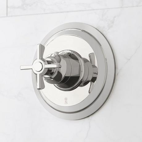 Marceau Thermostatic Shower System With 3 Body Sprays and Hand Shower - Cross Handles