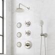 Marceau Thermostatic Shower System With 3 Body Sprays and Hand Shower - Cross Handles, , large image number 3