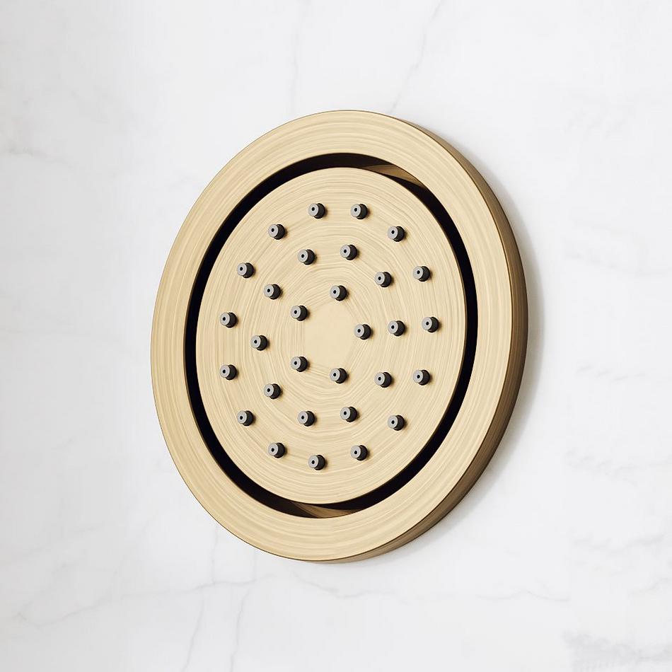 Marceau Thermostatic Shower System With 3 Body Sprays and Hand Shower - Lever - Aged Brass, , large image number 6