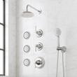 Marceau Thermostatic Shower System With 3 Body Sprays and Hand Shower - Lever Handles, , large image number 2