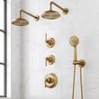 Marceau Thermostatic Shower System With Dual Showerheads and Hand Shower - Lever Handles, , large image number 0