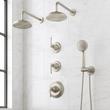 Marceau Thermostatic Shower System With Dual Showerheads and Hand Shower - Lever Handles, , large image number 1