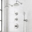 Marceau Thermostatic Shower System With Dual Showerheads and Hand Shower - Lever Handles, , large image number 2
