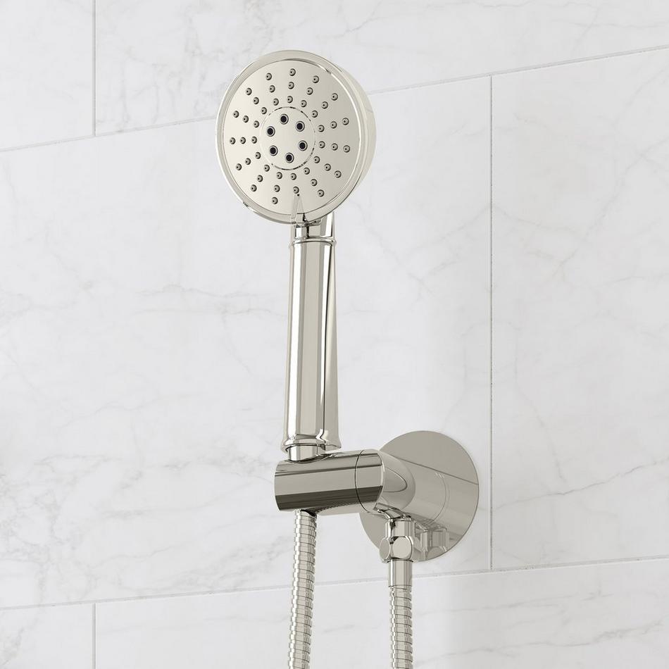 Marceau Thermostatic Shower System With Dual Showerheads and Hand Shower - Lever - Polished Nickel, , large image number 5