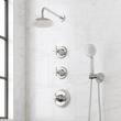 Marceau Thermostatic Shower System With Hand Shower - Cross Handles, , large image number 2