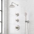 Marceau Thermostatic Shower System With Hand Shower - Cross Handles, , large image number 3