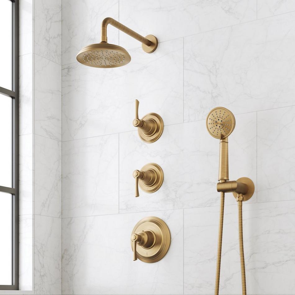 Marceau Thermostatic Shower System With Hand Shower - Lever Handles, , large image number 0