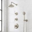 Marceau Thermostatic Shower System With Hand Shower - Lever Handles - Brushed Nickel, , large image number 0
