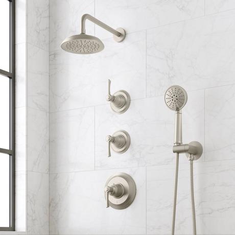 Marceau Thermostatic Shower System With Hand Shower - Lever Handles