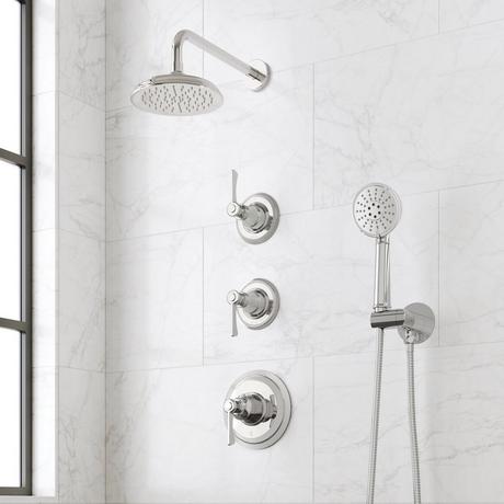 Marceau Thermostatic Shower System With Hand Shower - Lever Handles