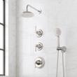 Marceau Thermostatic Shower System With Hand Shower - Lever Handles, , large image number 3