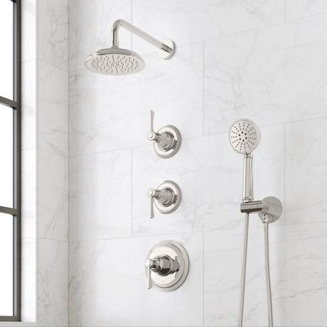Marceau Thermostatic Shower System With Hand Shower - Lever Handles