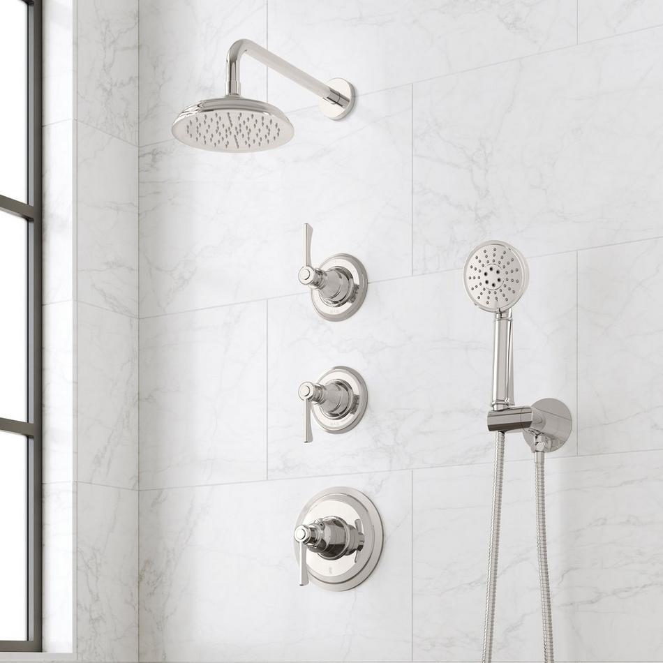 Marceau Thermostatic Shower System With Hand Shower - Lever Handles, , large image number 3