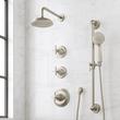 Marceau Thermostatic Shower System With Slide Bar and Hand Shower - Cross Handles, , large image number 1