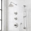 Marceau Thermostatic Shower System With Slide Bar and Hand Shower - Cross Handles, , large image number 2