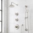 Marceau Thermostatic Shower System With Slide Bar and Hand Shower - Cross Handles, , large image number 3