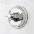 Marceau Thermostatic Shower Valve Trim and 1/2" Rough-In Valve - Cross Handle - Chrome, , large image number 0