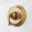 Marceau Thermostatic Shower Valve Trim and 1/2" Rough-In Valve - Lever Handle - Aged Brass, , large image number 0