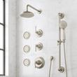 Marceau Thermostatic Shower System With 3 Body Sprays, Slide Bar and Hand Shower - Lever Handles, , large image number 1