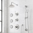Marceau Thermostatic Shower System With 3 Body Sprays, Slide Bar and Hand Shower - Lever Handles, , large image number 2