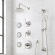 Marceau Thermostatic Shower With 3 Body Sprays, Slide Bar & Hand Shower - Lever - Polished Nickel, , large image number 0