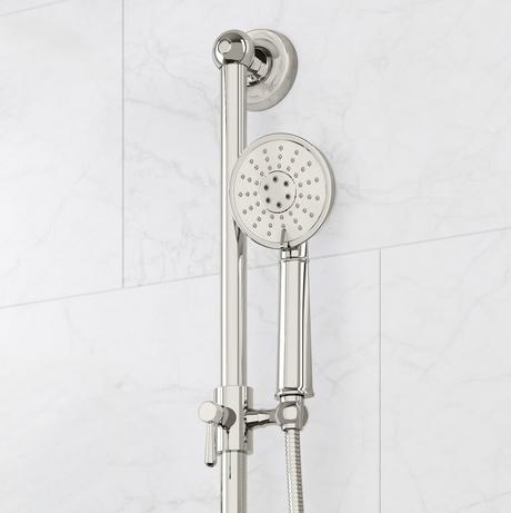 Marceau Thermostatic Shower System With 3 Body Sprays, Slide Bar and Hand Shower - Lever Handles