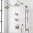 Marceau Thermostatic Shower System With Dual Showerheads, Slide Bar and Hand Shower - Cross Handles, , large image number 1